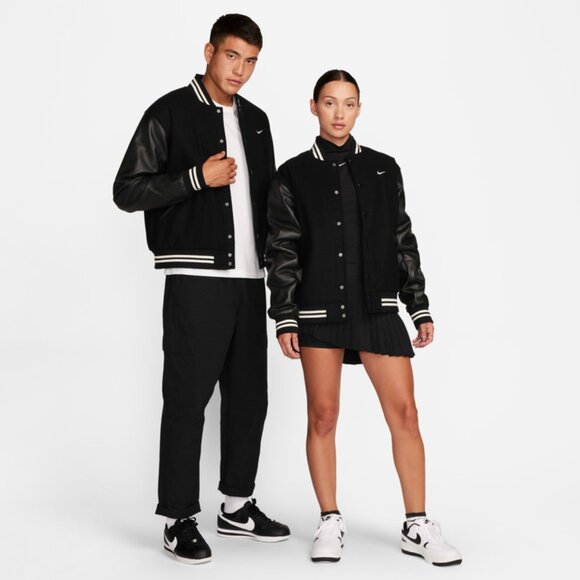 Nike Authentics Leather Varsity Jacket - Picture 2 of 13